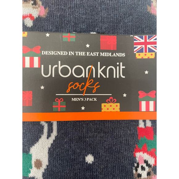 Urbanknit Mens Three Pack Holiday/Dog Socks Size US 10-13 NWT - Picture 5 of 8